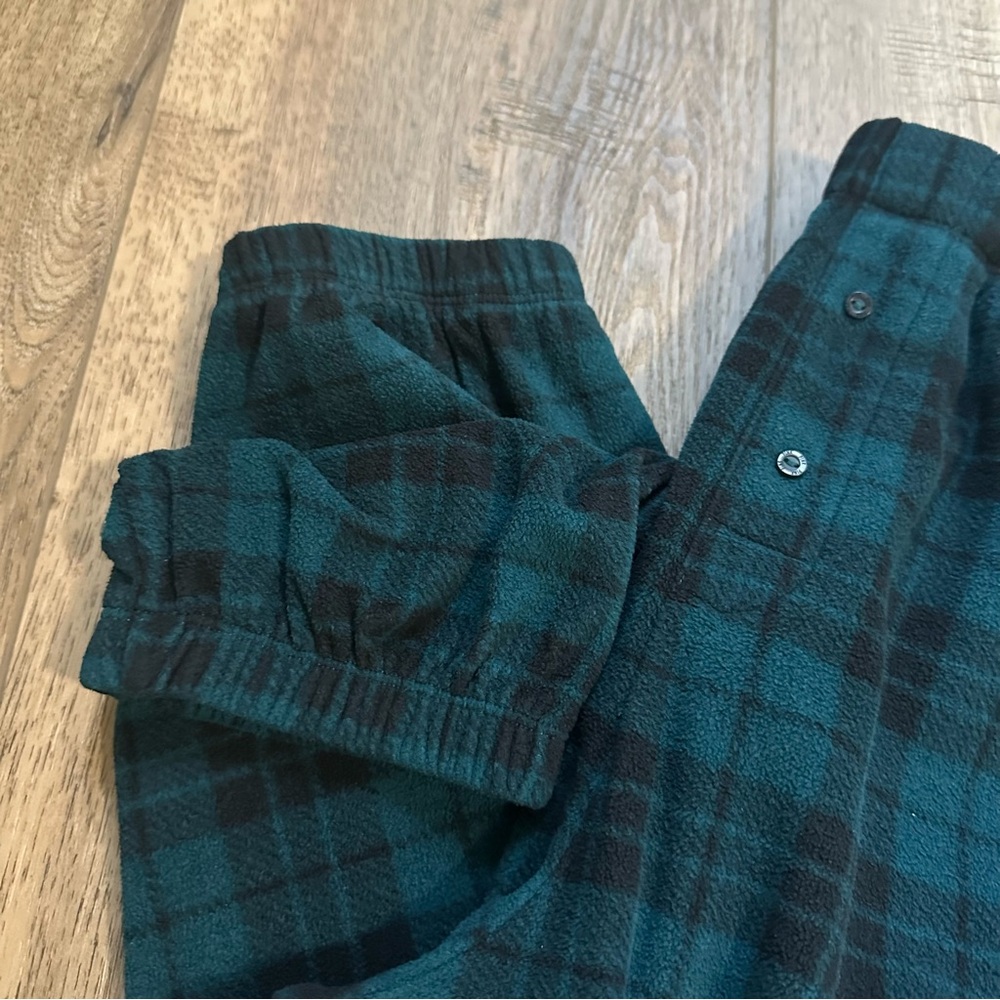Victoria's Secret Polar Fleece Jogger Pajama Set, Green Plaid,‎ XL - Picture 10 of 10